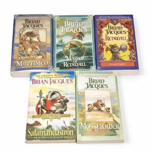 Brian Jacques Set (5) Books~Redwall/Mossflower/Mattimeo/Salamandastron